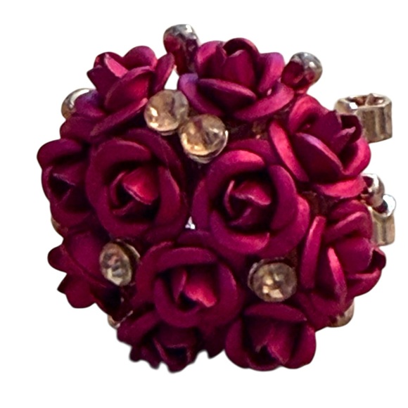 Pink Flower Earrings - Picture 3 of 4